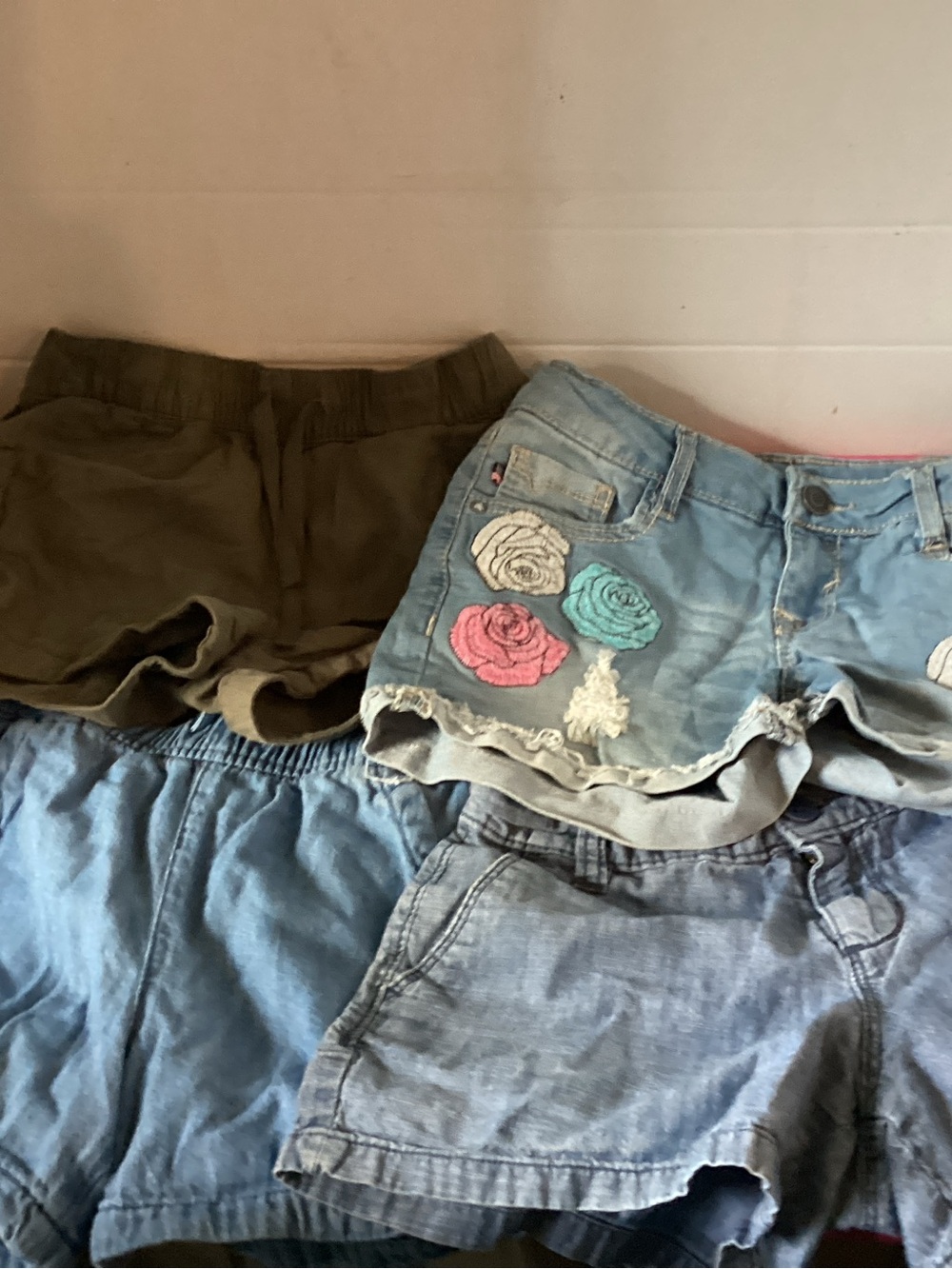 Girls Bundle of 4 Denim Shorts Various Sizes & Brands size 8 Preowned